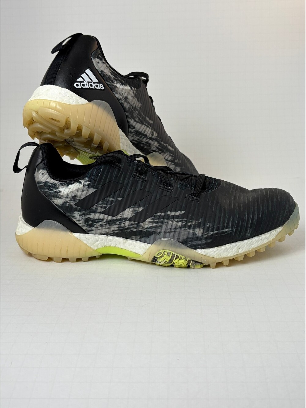 Adidas Men's Code Chaos Golf Turf Shoes Core Black Pulse Lime GZ6010 Size 11